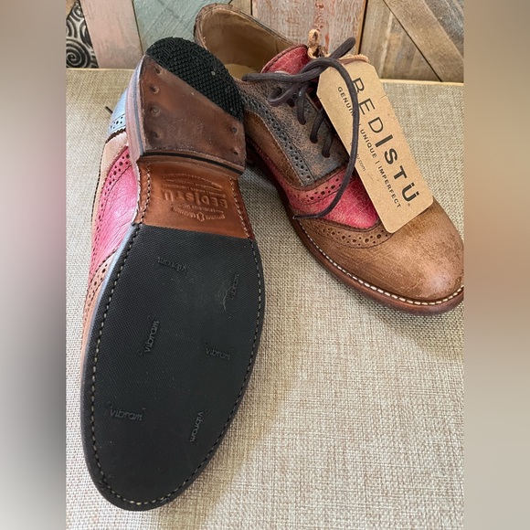 BED|STU Brown and Pink Oxford Derbys - Picture 3 of 8